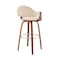 Armen Living Daxton 30" Cream Faux Leather and Walnut Wood Bar Stool LCDXBAWACR30 - alternate 10